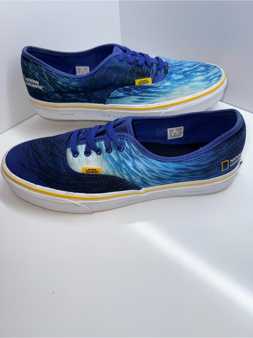 Vans x National Geographic Authentic Ocean Blue Sneakers Graphic LowTop M9.5/W11